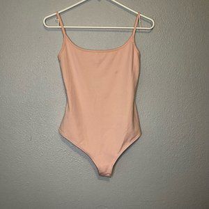 Intimately Free People Baby Pink Strappy Back Spaghetti Strap Pull on Bodysuit S